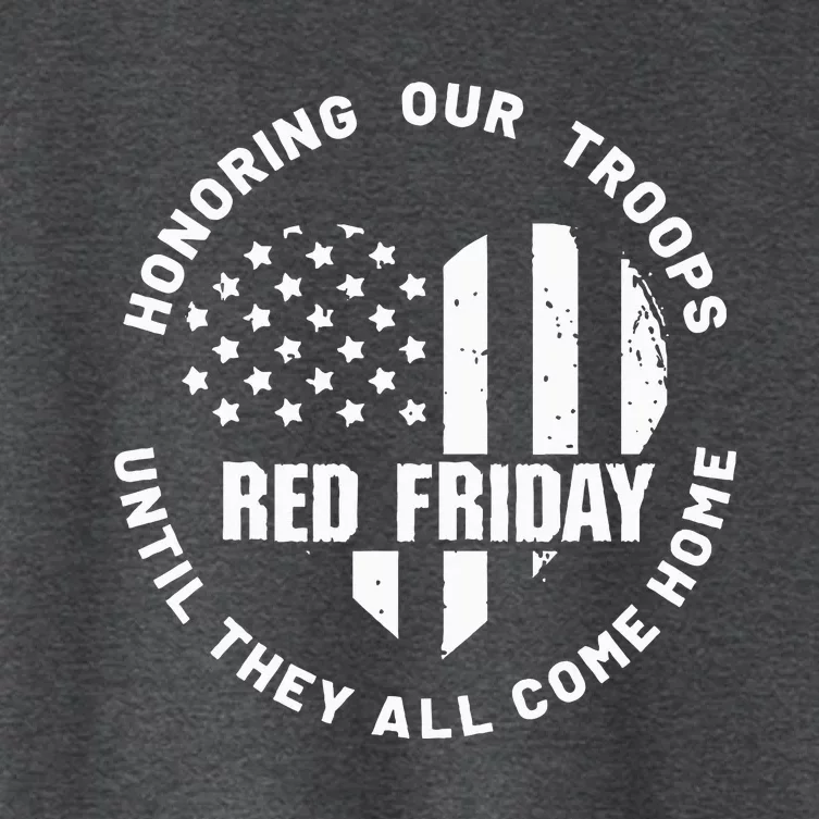 Retro Red On Friday US Military Pride And Support Women's Crop Top Tee