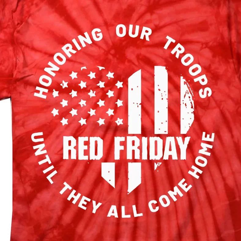 Retro Red On Friday US Military Pride And Support Tie-Dye T-Shirt