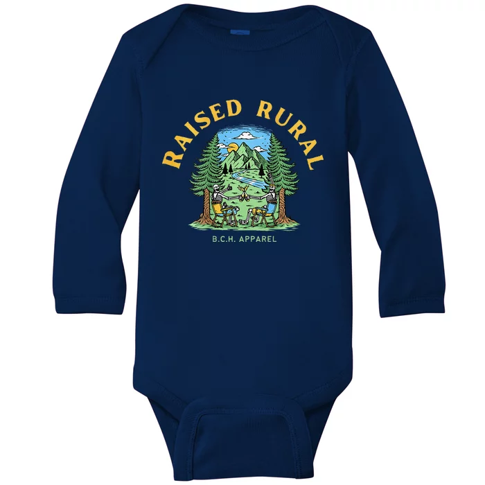 Raised Rural Outdoorsy Baby Long Sleeve Bodysuit