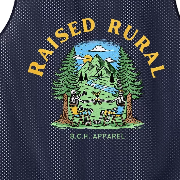 Raised Rural Outdoorsy Mesh Reversible Basketball Jersey Tank