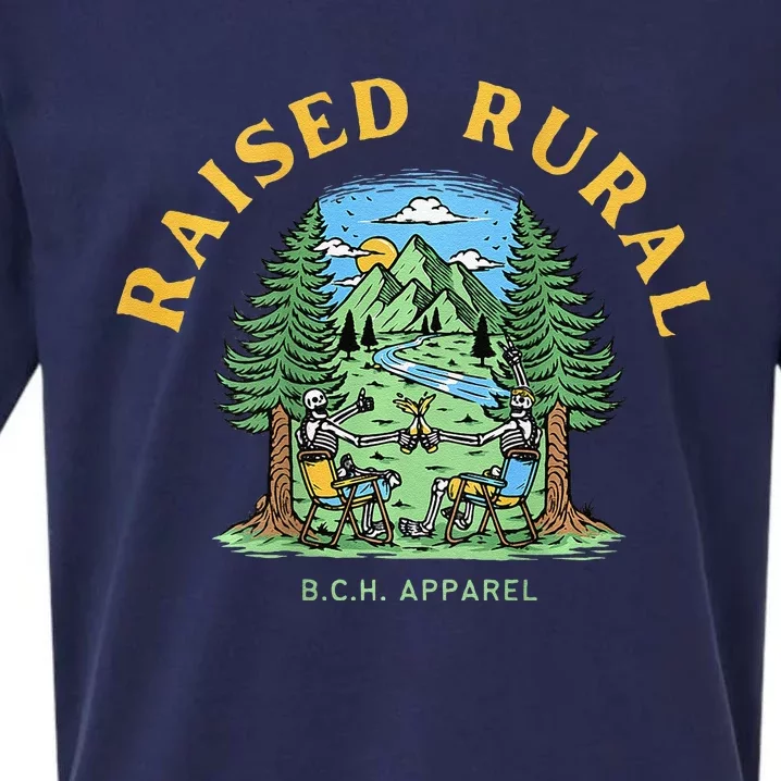 Raised Rural Outdoorsy Sueded Cloud Jersey T-Shirt