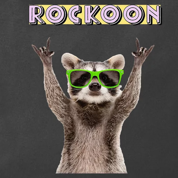 Rockoon Rock On Racoon Funny Animal Lover Zip Tote Bag