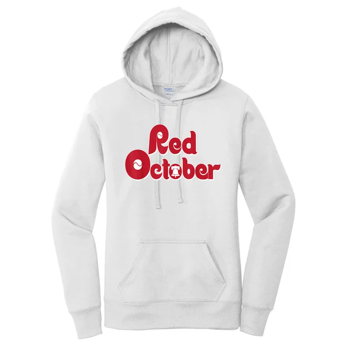 Retro Red October Philadelphia Vintage Women's Pullover Hoodie