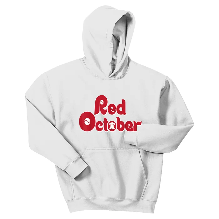 Retro Red October Philadelphia Vintage Kids Hoodie