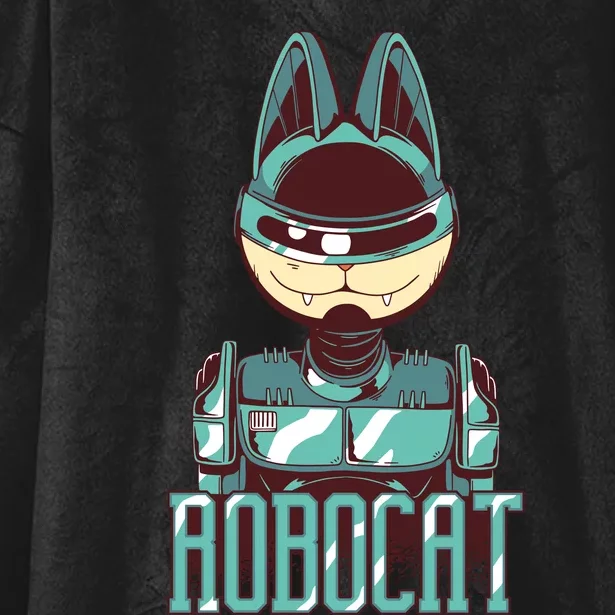 Robocat Hooded Wearable Blanket