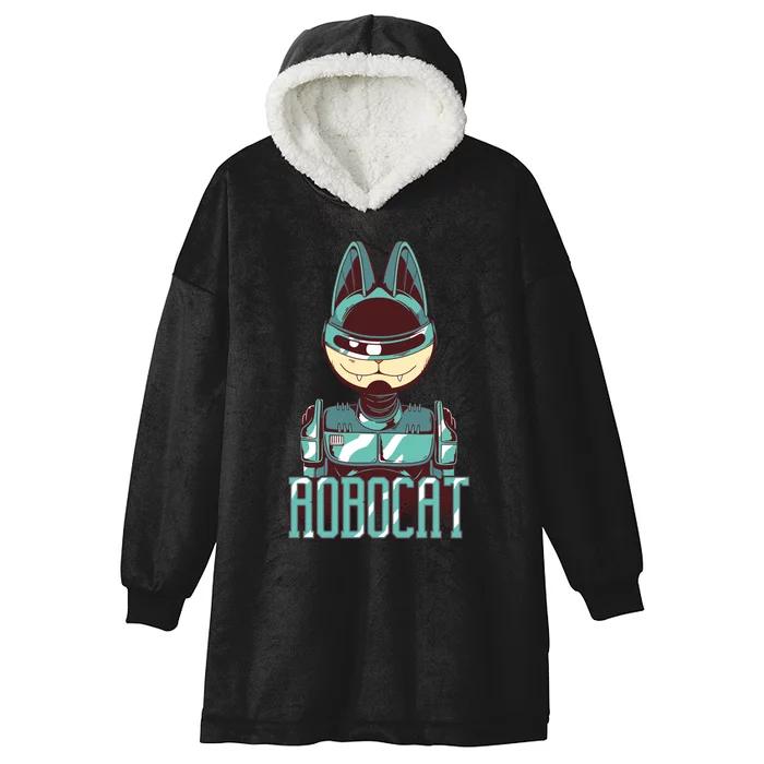 Robocat Hooded Wearable Blanket