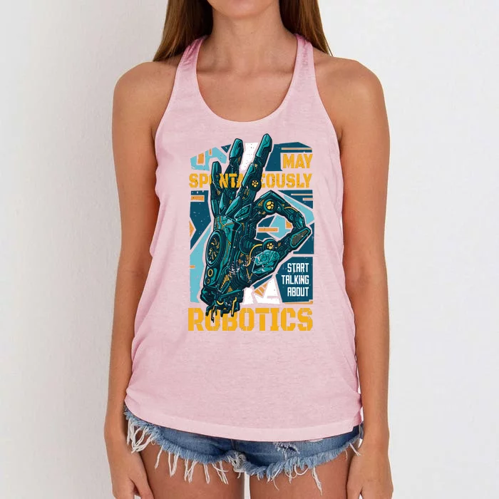 Robotics Women's Knotted Racerback Tank