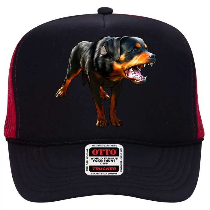 Rottweiler High Crown Mesh Trucker Hat