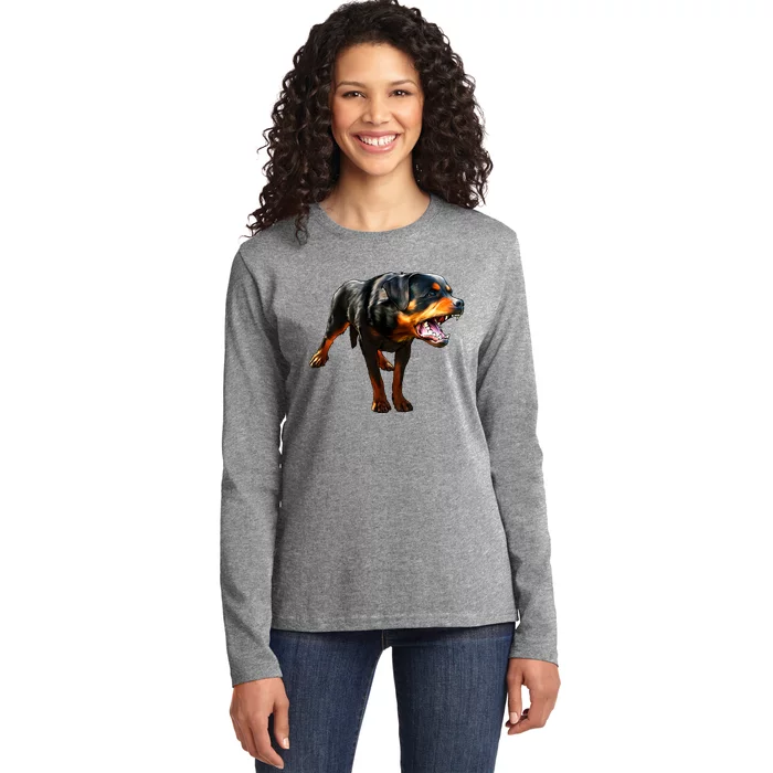 Rottweiler Ladies Long Sleeve Shirt