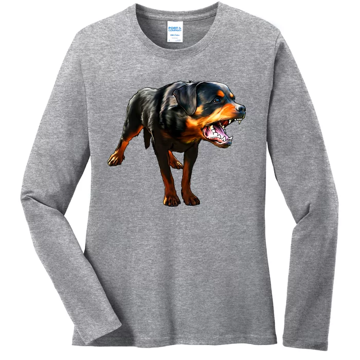 Rottweiler Ladies Long Sleeve Shirt