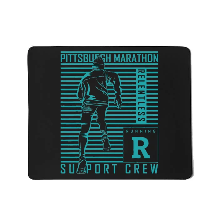 Runners Retro Pittsburgh 2024 Marathon 26 Miles Mousepad