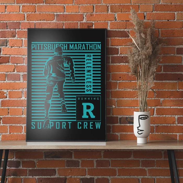 Runners Retro Pittsburgh 2024 Marathon 26 Miles Poster