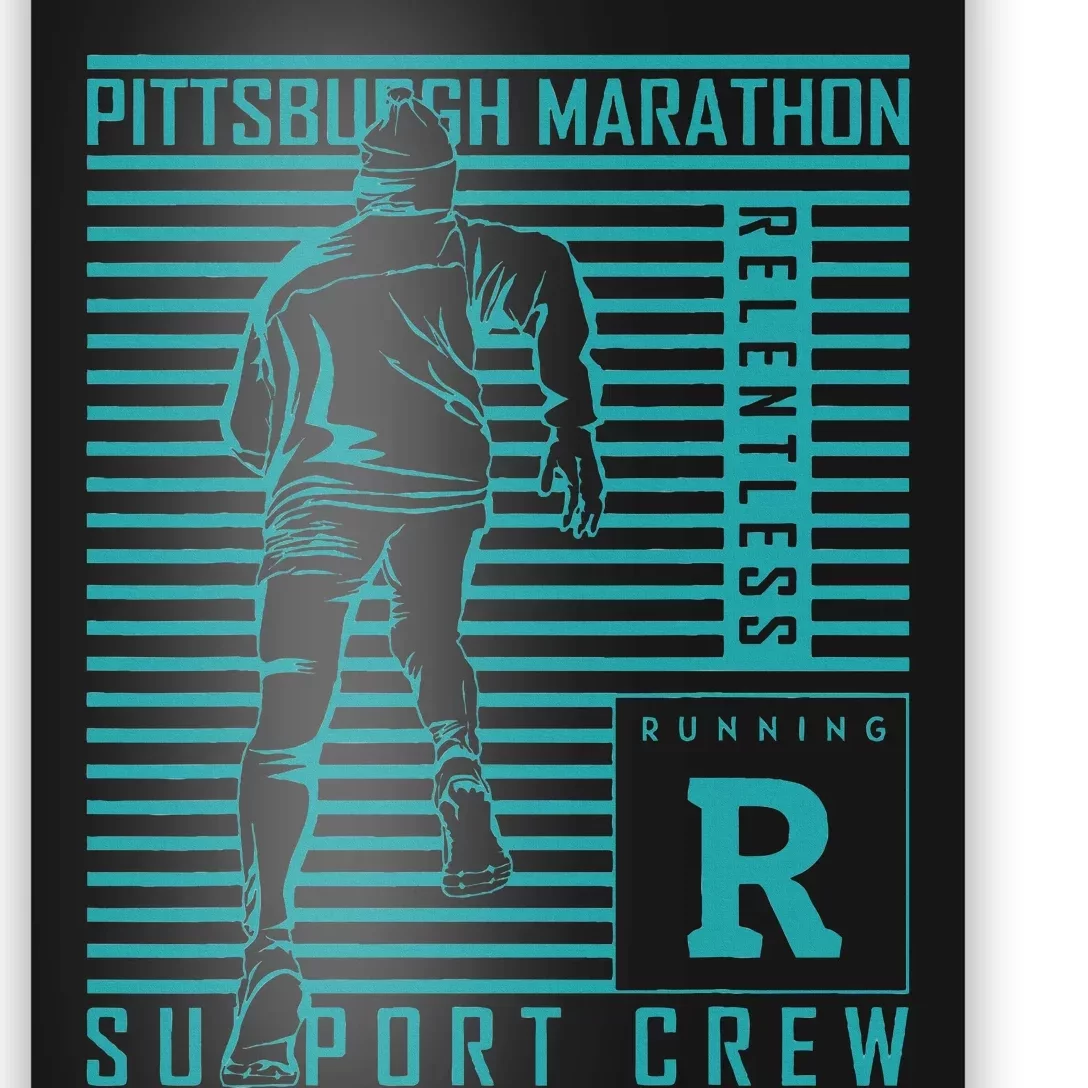 Runners Retro Pittsburgh 2024 Marathon 26 Miles Poster