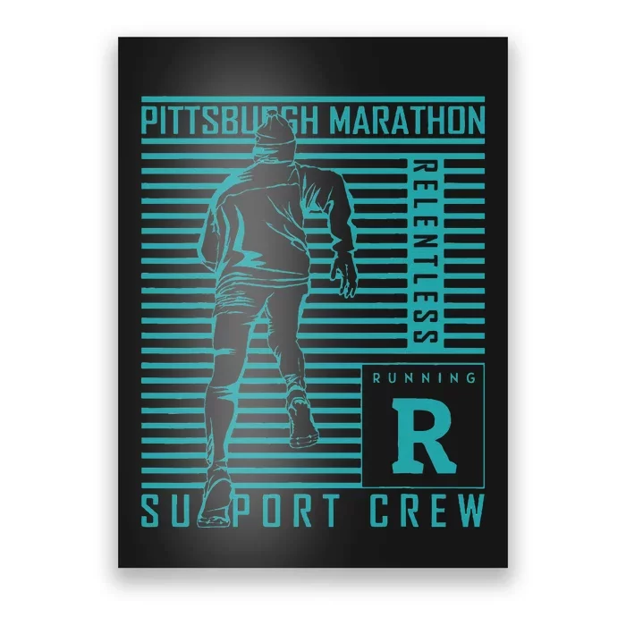 Runners Retro Pittsburgh 2024 Marathon 26 Miles Poster