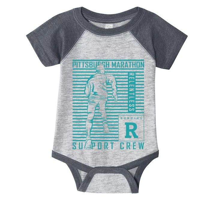 Runners Retro Pittsburgh 2024 Marathon 26 Miles Infant Baby Jersey Bodysuit