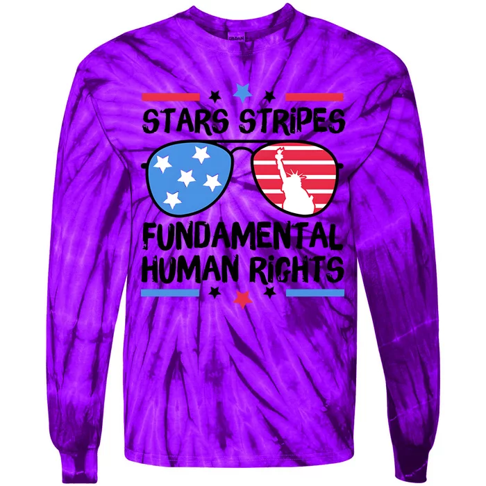 Repro Rights Patriotic 4th Of July Feminist Tie-Dye Long Sleeve Shirt