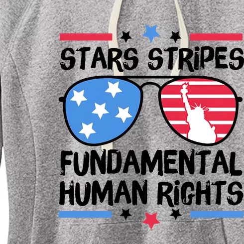 Repro Rights Patriotic 4th Of July Feminist Women's Fleece Hoodie