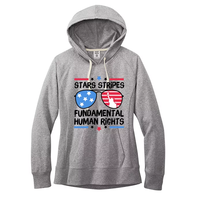 Repro Rights Patriotic 4th Of July Feminist Women's Fleece Hoodie