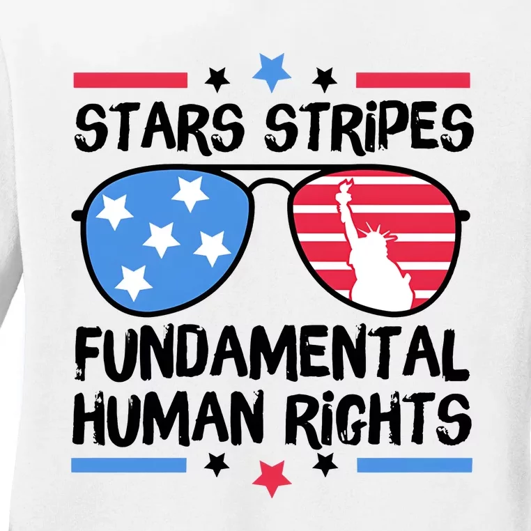 Repro Rights Patriotic 4th Of July Feminist Ladies Long Sleeve Shirt