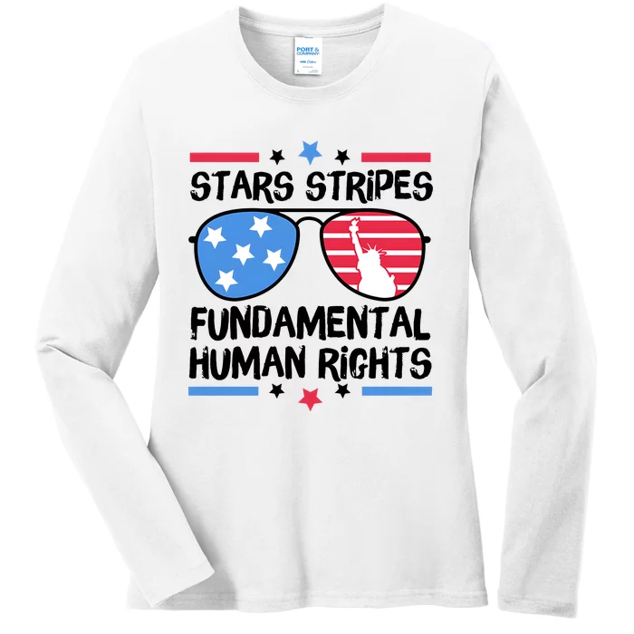 Repro Rights Patriotic 4th Of July Feminist Ladies Long Sleeve Shirt