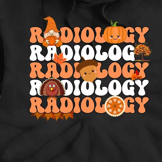 Retro Radiology Pumpkin Radiologist Xray Fall Thanksgiving Tie Dye Hoodie