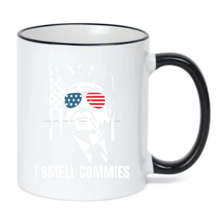 Ronald Reagan, President Reagan, I Smell Commies, Political Humor Black Color Changing Mug