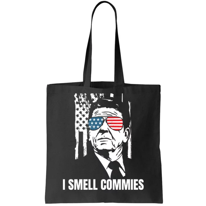 Ronald Reagan, President Reagan, I Smell Commies, Political Humor Tote Bag