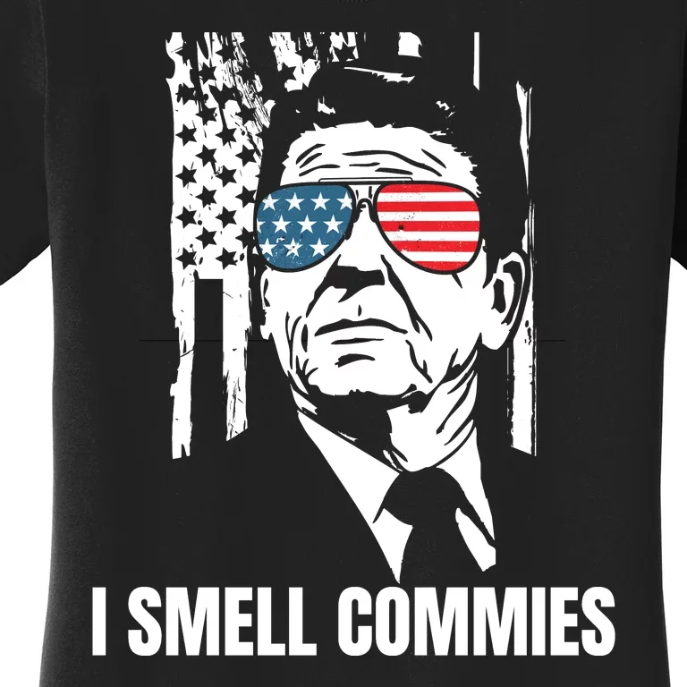 Ronald Reagan, President Reagan, I Smell Commies, Political Humor Women's T-Shirt