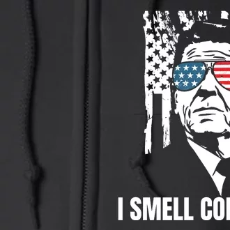 Ronald Reagan, President Reagan, I Smell Commies, Political Humor Full Zip Hoodie