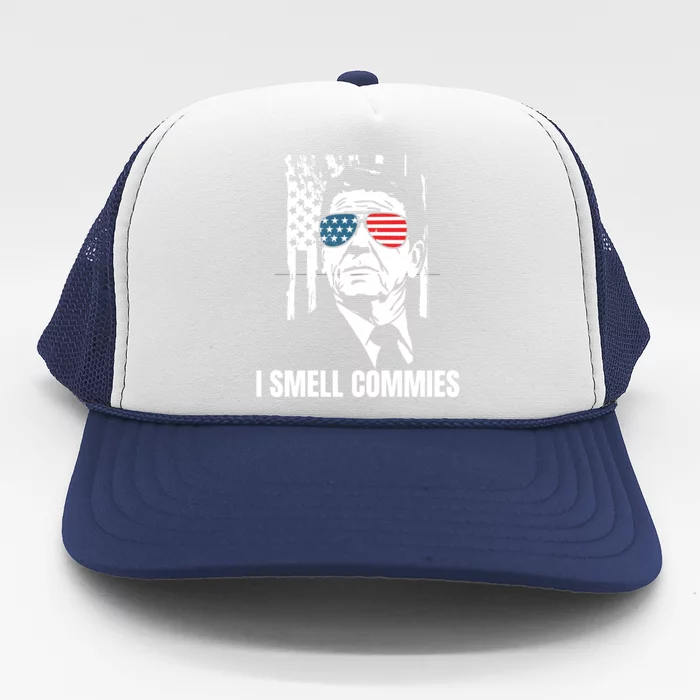 Ronald Reagan, President Reagan, I Smell Commies, Political Humor Trucker Hat