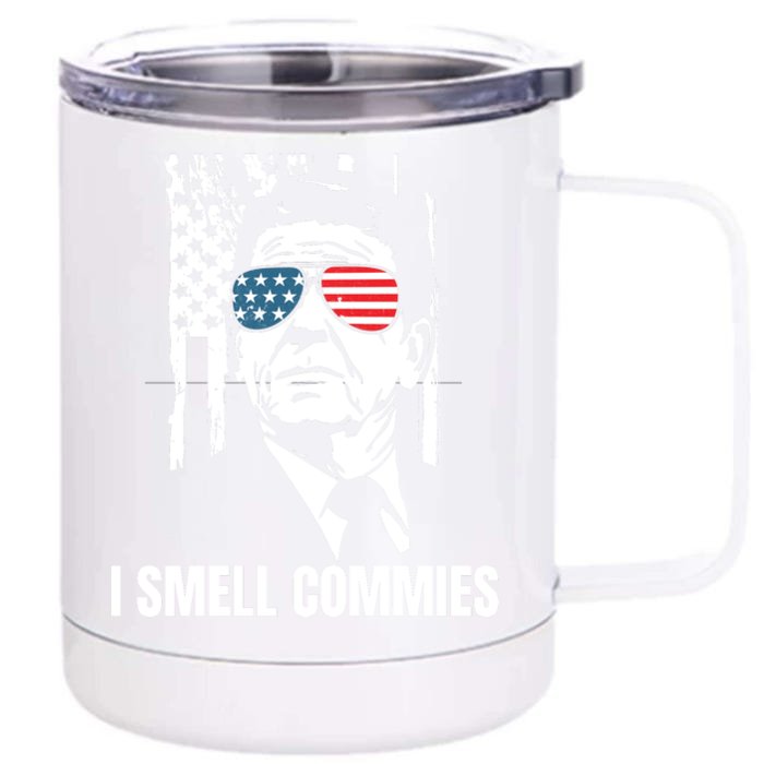 Ronald Reagan, President Reagan, I Smell Commies, Political Humor Front & Back 12oz Stainless Steel Tumbler Cup