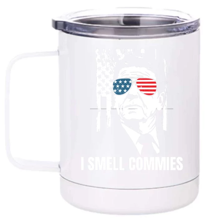 Ronald Reagan, President Reagan, I Smell Commies, Political Humor Front & Back 12oz Stainless Steel Tumbler Cup