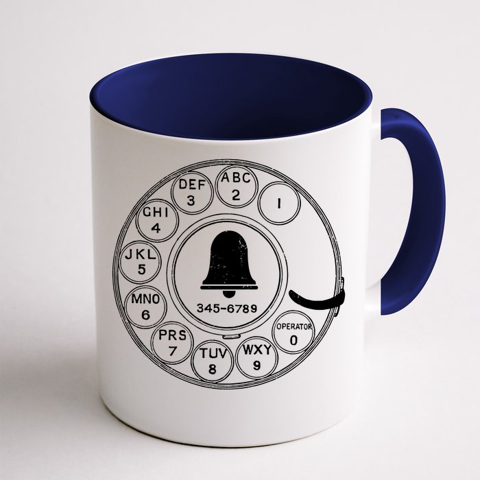 Retro Rotary Phone Dial Front & Back Coffee Mug