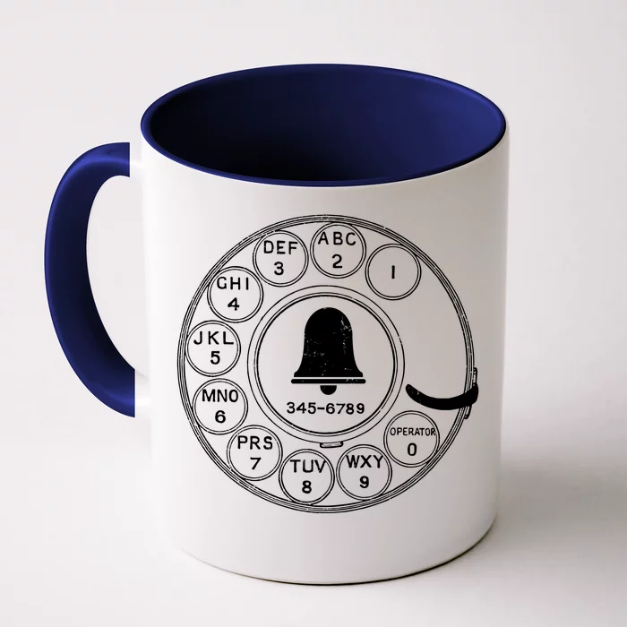 Retro Rotary Phone Dial Front & Back Coffee Mug