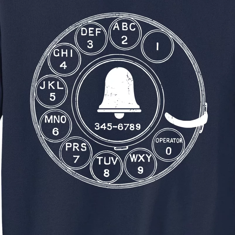 Retro Rotary Phone Dial Tall Sweatshirt