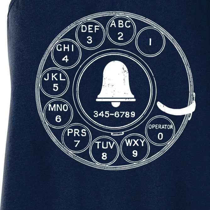 Retro Rotary Phone Dial Women's Racerback Tank