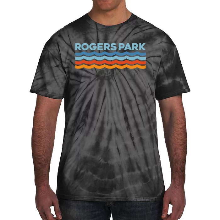 Retro Rogers Park Chicago Neighborhood Tie-Dye T-Shirt