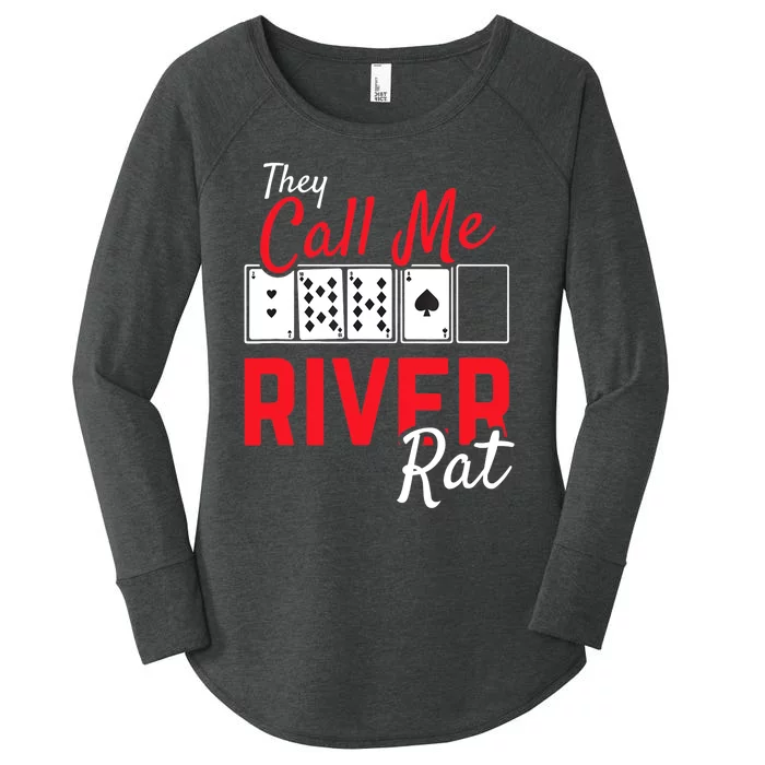 River Rat Poker Funny Texas Holdem Gift Women's Perfect Tri Tunic Long Sleeve Shirt