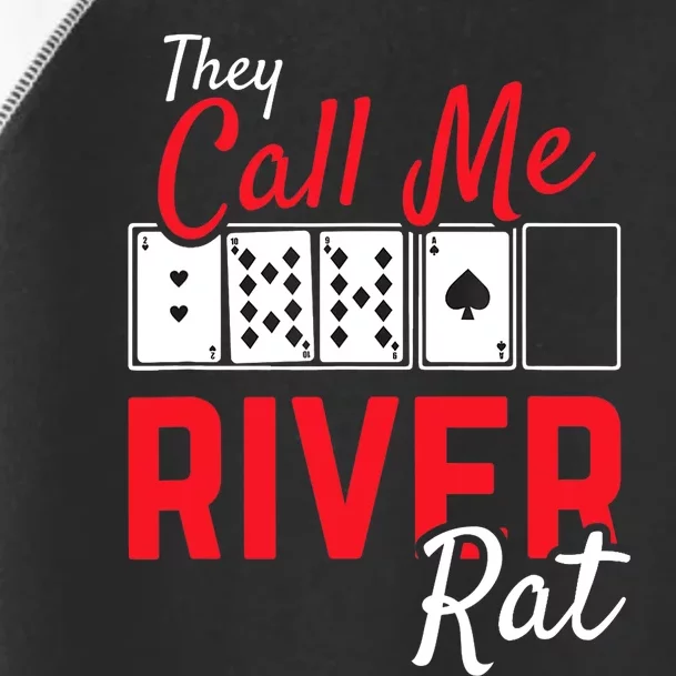 River Rat Poker Funny Texas Holdem Gift Toddler Fine Jersey T-Shirt