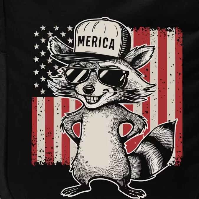 Redneck Raccoon Patriotic White Trash Party Attire Hillbilly Gift Impact Tech Backpack