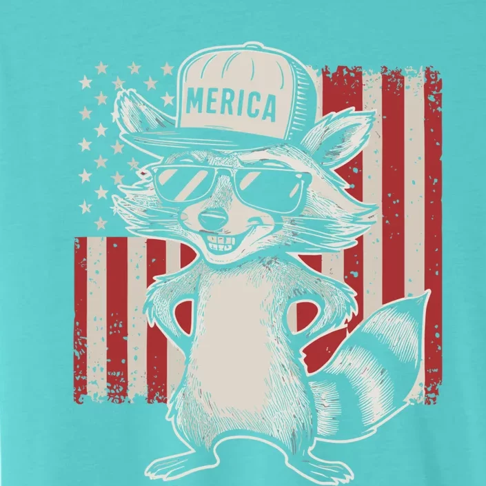 Redneck Raccoon Patriotic White Trash Party Attire Hillbilly Gift ChromaSoft Performance T-Shirt