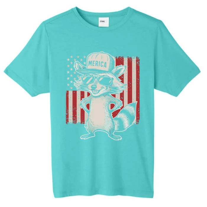 Redneck Raccoon Patriotic White Trash Party Attire Hillbilly Gift ChromaSoft Performance T-Shirt