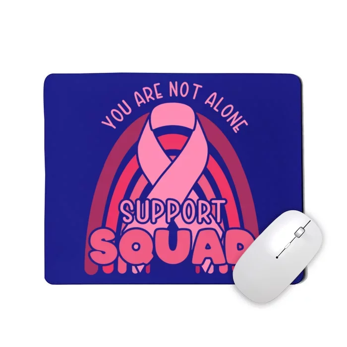 Rainbow Ribbon Pink Support Squad Breast Cancer Awareness Gift Mousepad