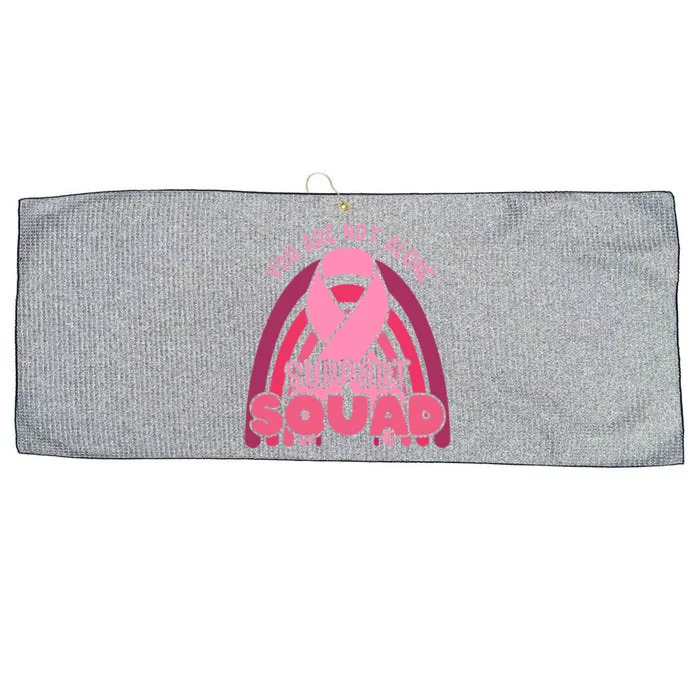 Rainbow Ribbon Pink Support Squad Breast Cancer Awareness Gift Large Microfiber Waffle Golf Towel