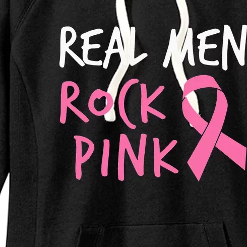 Real Rock Pink Fighting Breast Cancer Women's Fleece Hoodie