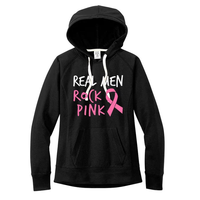 Real Rock Pink Fighting Breast Cancer Women's Fleece Hoodie