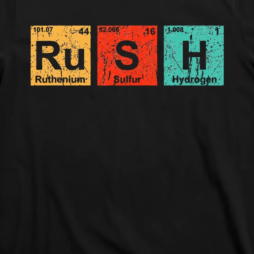 Rush (Rush) Periodic Table Elements T-Shirt