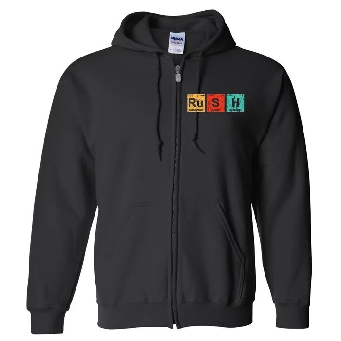 Rush (Rush) Periodic Table Elements Full Zip Hoodie