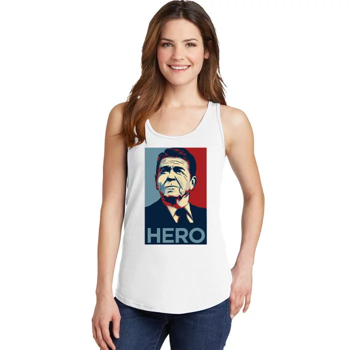 Ronald Reagan President Usa America Funny Ladies Essential Tank