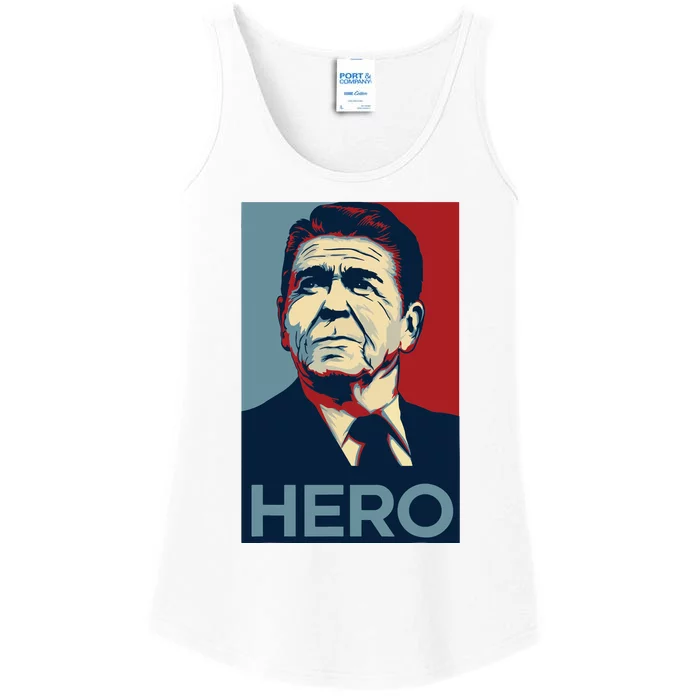 Ronald Reagan President Usa America Funny Ladies Essential Tank